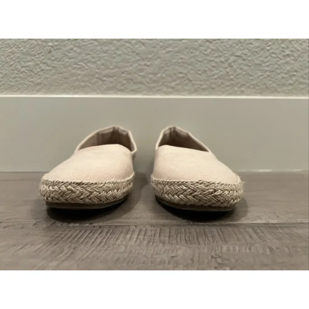 NEW Easy Spirit Flats Espadrille Blush Sparkle Slip On Coastal Luxury Minimalist